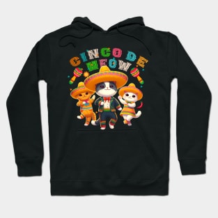 Cinco De Meow Fiesta Cinco De Mayo Cat Hoodie